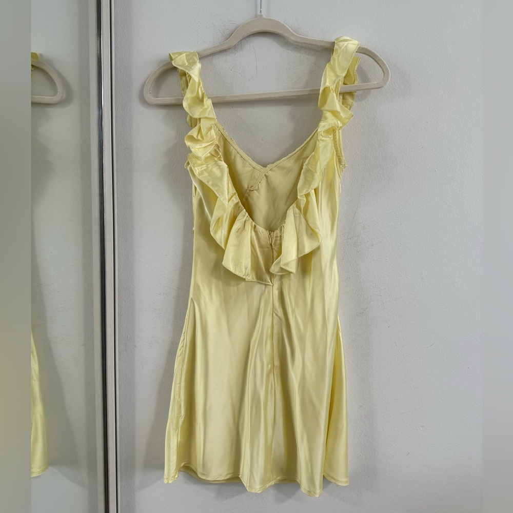SHEIN Yellow Ruffle Mini Dress - Picture 2 of 2